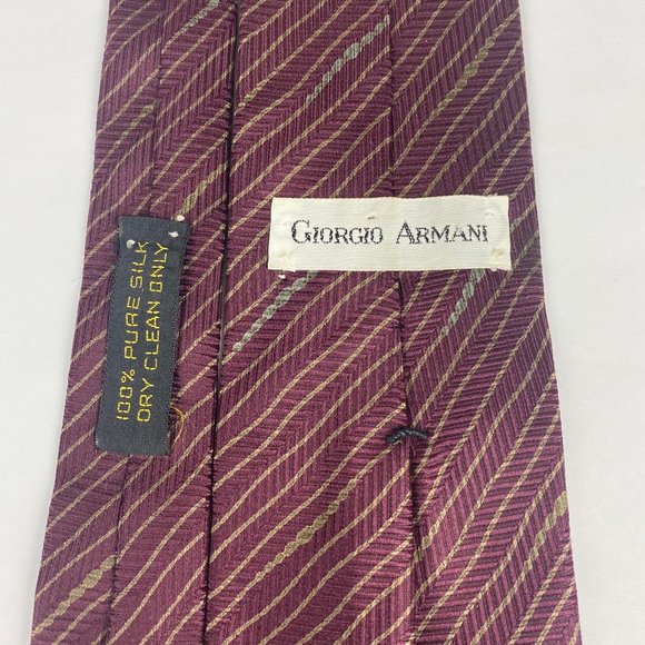 Giorgio Armani Vintage Tie 100% Pure Silk - Picture 11 of 15